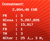 Domainbewertung - Domain www.leiste.de bei Domainwert24.net