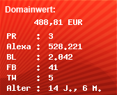 Domainbewertung - Domain www.mittelalter-fundgrube.de bei Domainwert24.net