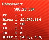 Domainbewertung - Domain www.wab.de bei Domainwert24.net